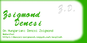 zsigmond dencsi business card